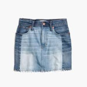 Madewell two toned Jean skirt NWT